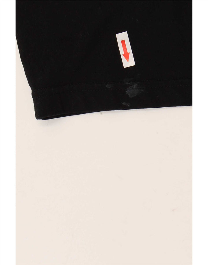 Diesel Mens Graphic T-Shirt Top Medium Black Cotton