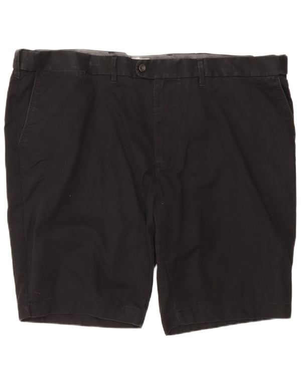 Marks & Spencer Mens Regular Fit Chino Shorts W48 4XL Black Cotton