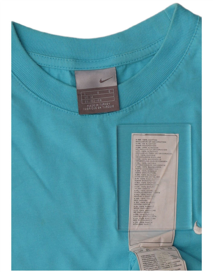 NIKE Boys Vest Top 13-14 Years Large  Blue Cotton