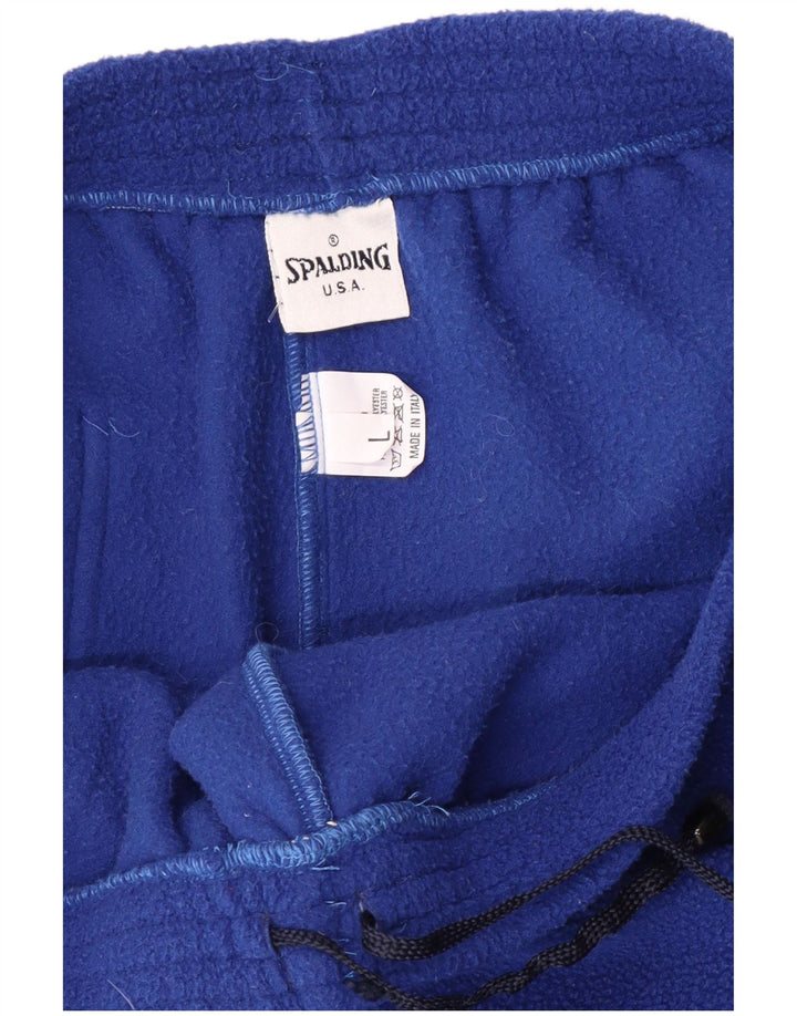 Spalding Womens Fleece Tracksuit Trousers UK 14 Large  Blue Polyester