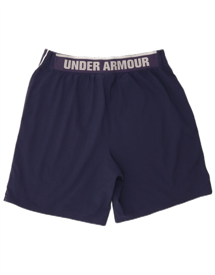 Under Armour Mens Graphic Sport Shorts Large  Navy Blue Polyester