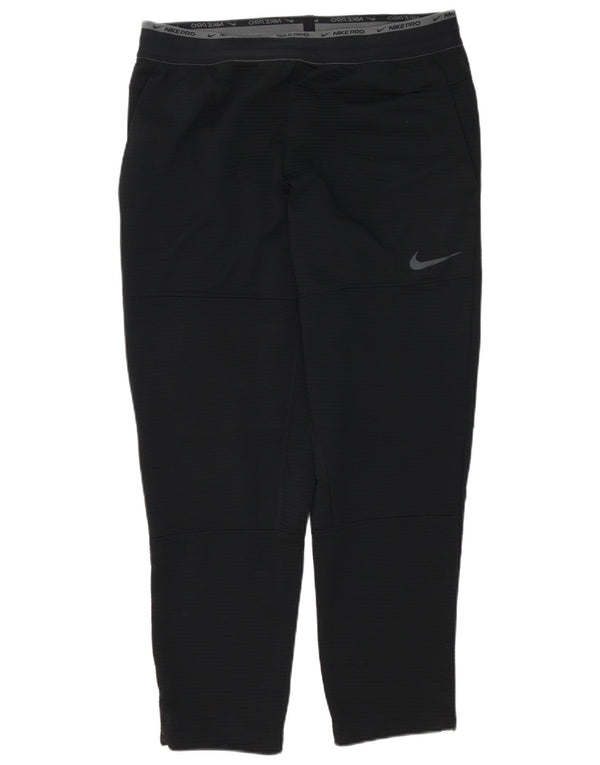 Nike Mens Dri Fit Graphic Tracksuit Trousers Large Black Pinstripe