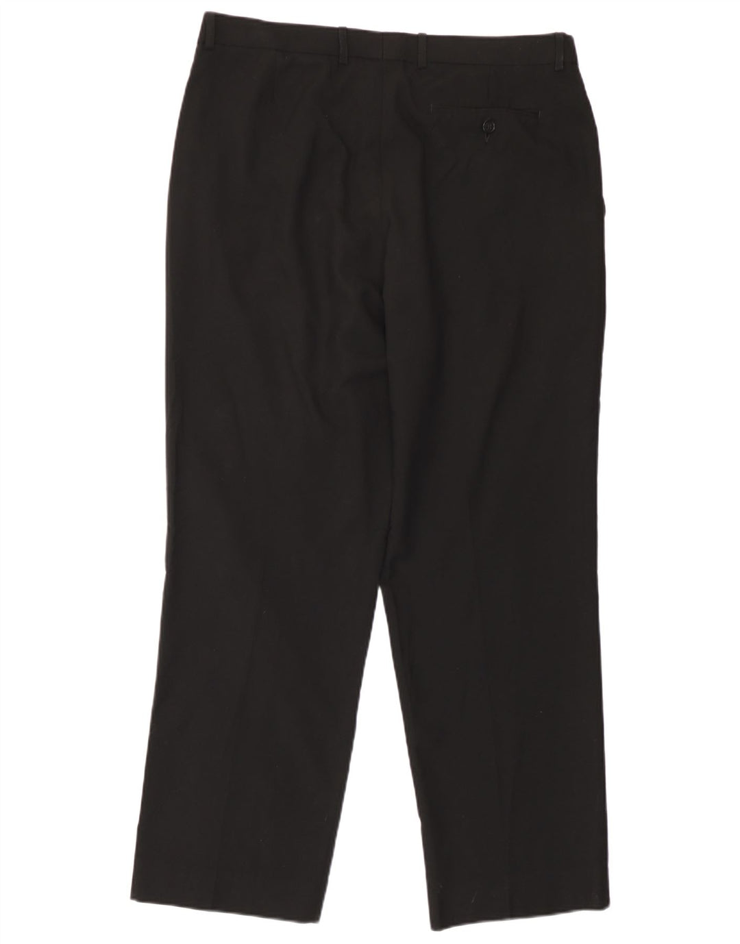 Marks & Spencer Mens Straight Suit Trousers W36 L29 Black Polyester