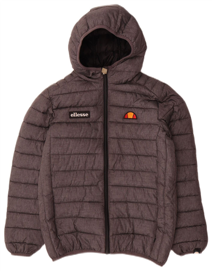 Ellesse Boys Hooded Padded Jacket 12-13 Years Grey Polyamide