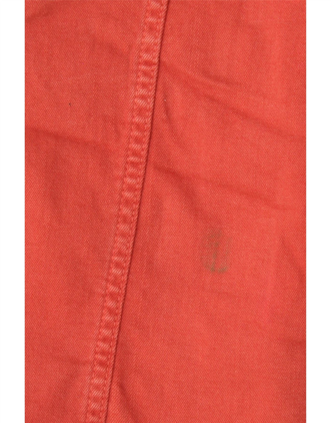 EDDIE BAUER Womens Denim Jacket UK 16 Large Red Cotton
