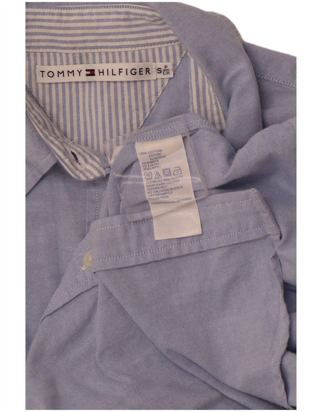 TOMMY HILFIGER Womens Shirt UK 10 Small Blue Cotton