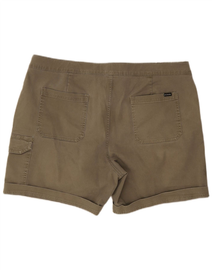 Columbia Mens Active Cargo Shorts W38 XL Khaki Cotton