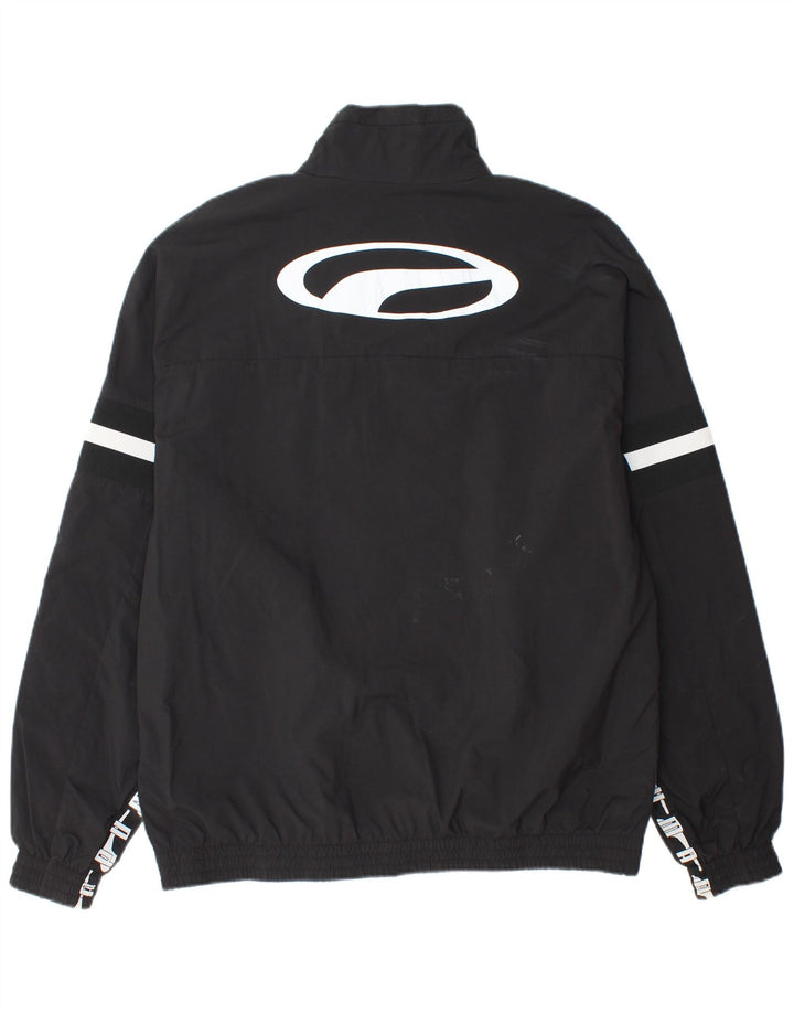 PUMA Mens Graphic Rain Jacket UK 40 Large Black Polyamide