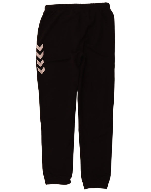 HUMMEL Mens Graphic Tracksuit Trousers Joggers Large  Black Cotton