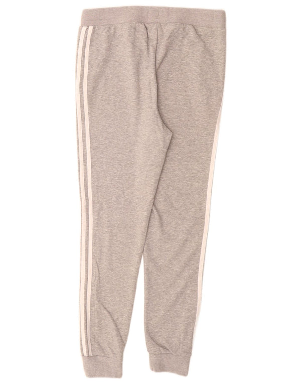 Adidas Womens Tracksuit Trousers Joggers UK 12 Medium  Grey Cotton