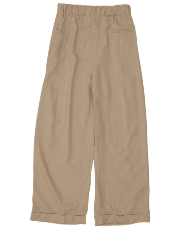 Topshop Womens High Waist Pegged Chino Trousers UK 10 Small W28 L29 Beige