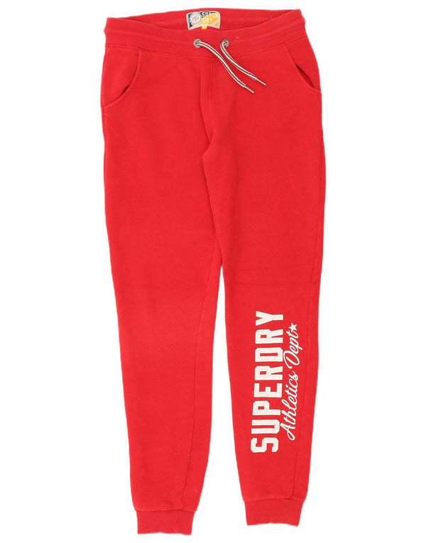 SUPERDRY Mens Graphic Tracksuit Trousers Joggers Medium  Red Cotton
