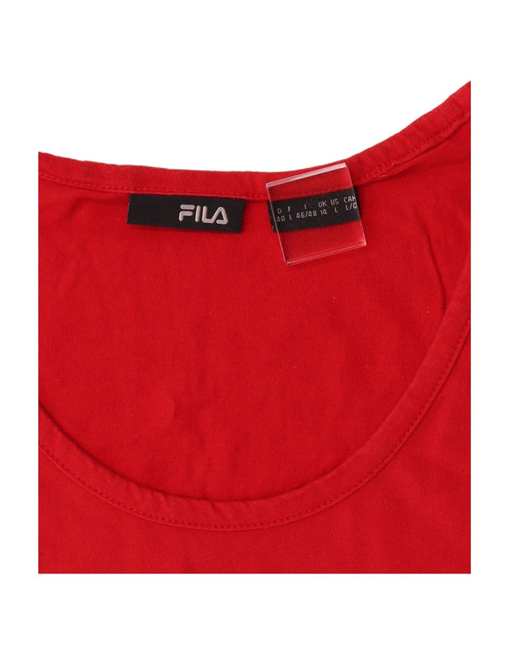 FILA Womens Crop Vest Top UK 14 Large Red