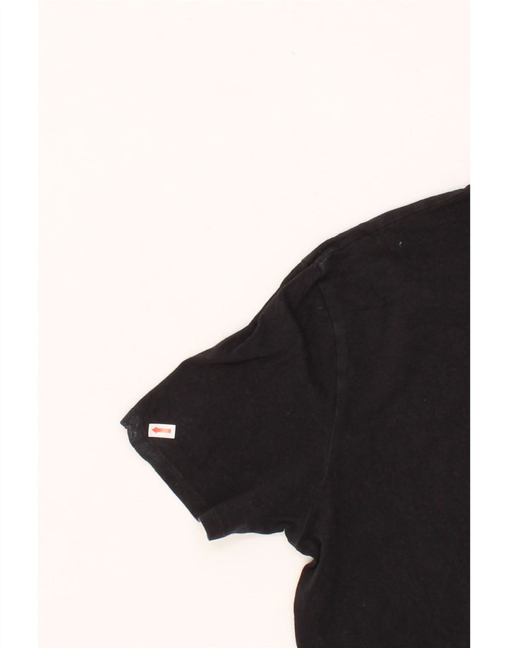 FILA Womens T-Shirt Top UK 14 Medium Black Cotton Vintage Fila and Second-Hand Fila from Messina Hembry 