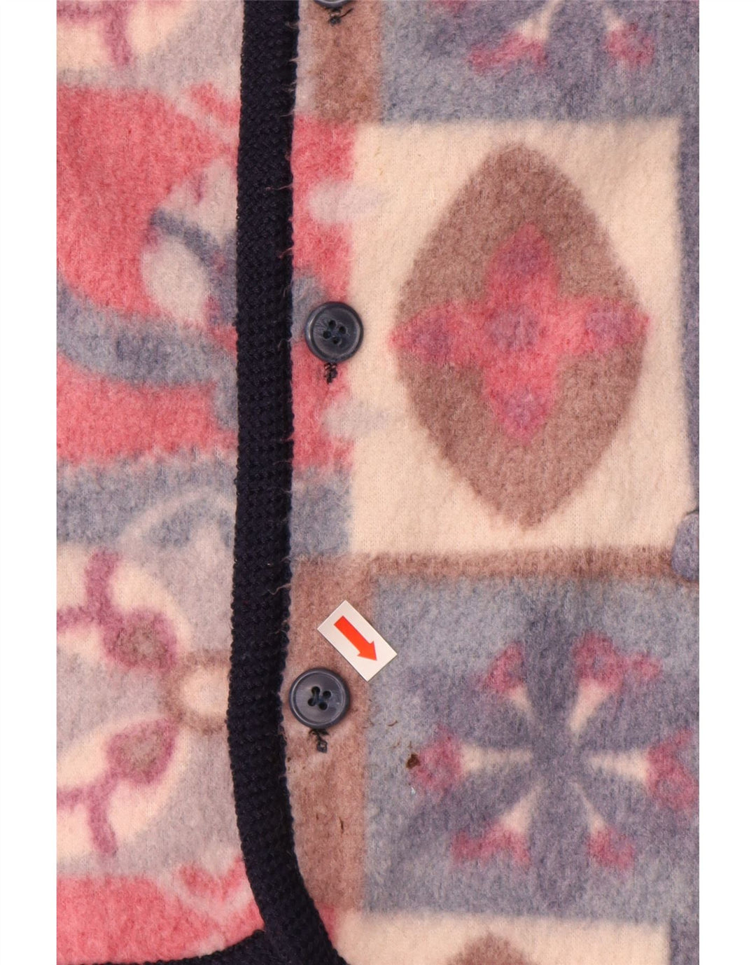 VINTAGE Mens Fleece Gilet UK 42 XL Multicoloured Fair Isle Polyester