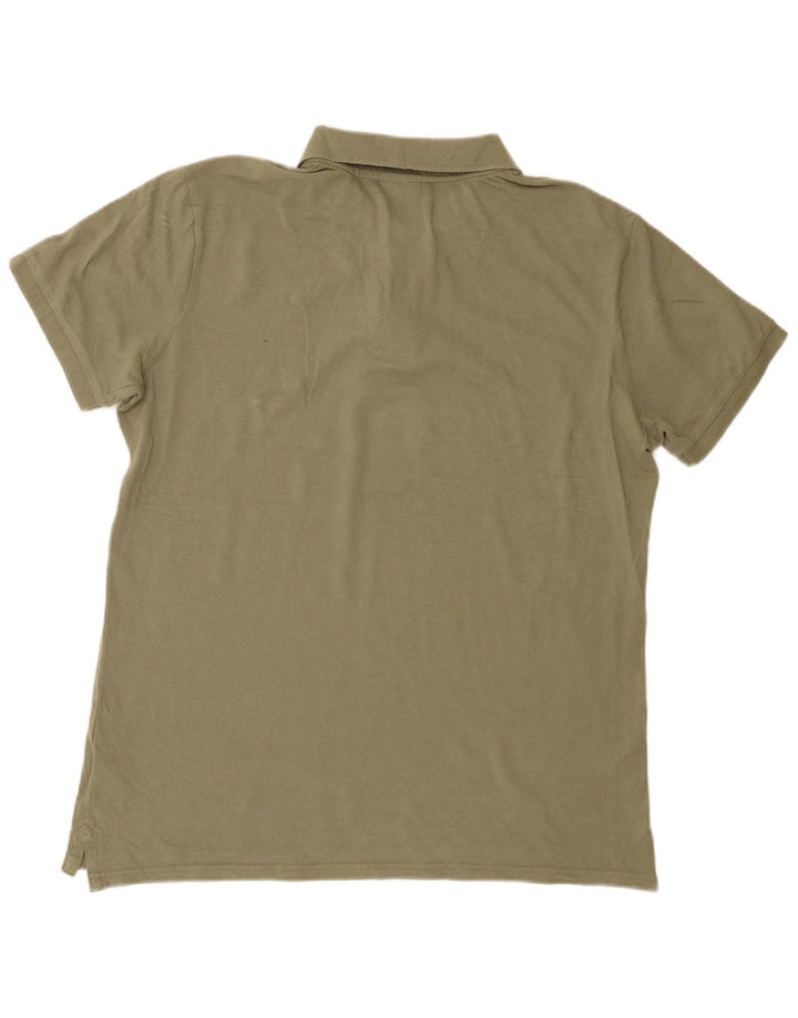 Diadora Mens Polo Shirt Large Khaki Cotton