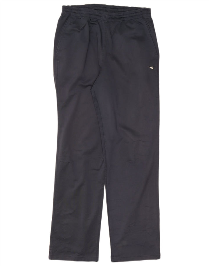 DIADORA Womens Tracksuit Trousers UK 12 Medium Navy Blue Polyester