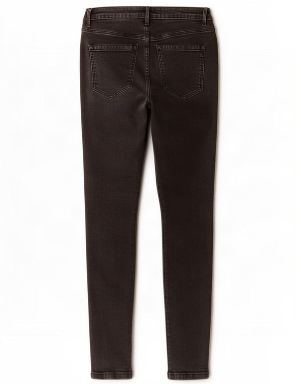 Jack Wills Womens Aimie Mid Rise Skinny Jeans W28 L32 Black Cotton