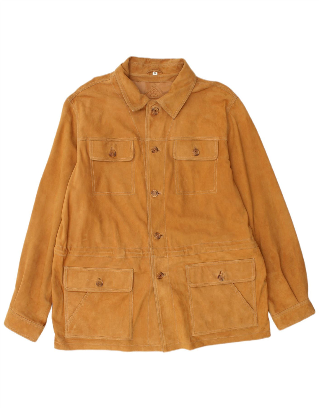 WALBUSCH Mens Suede Jacket UK 42 XL Brown Leather