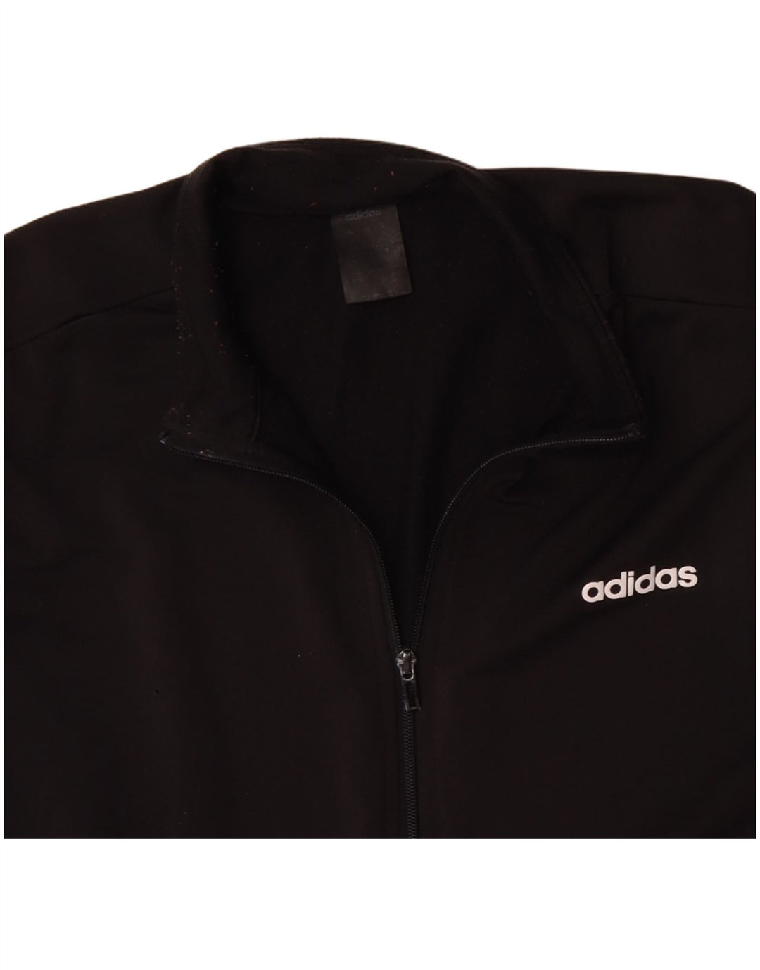 ADIDAS Mens Tracksuit Top Jacket Large Black Polyester
