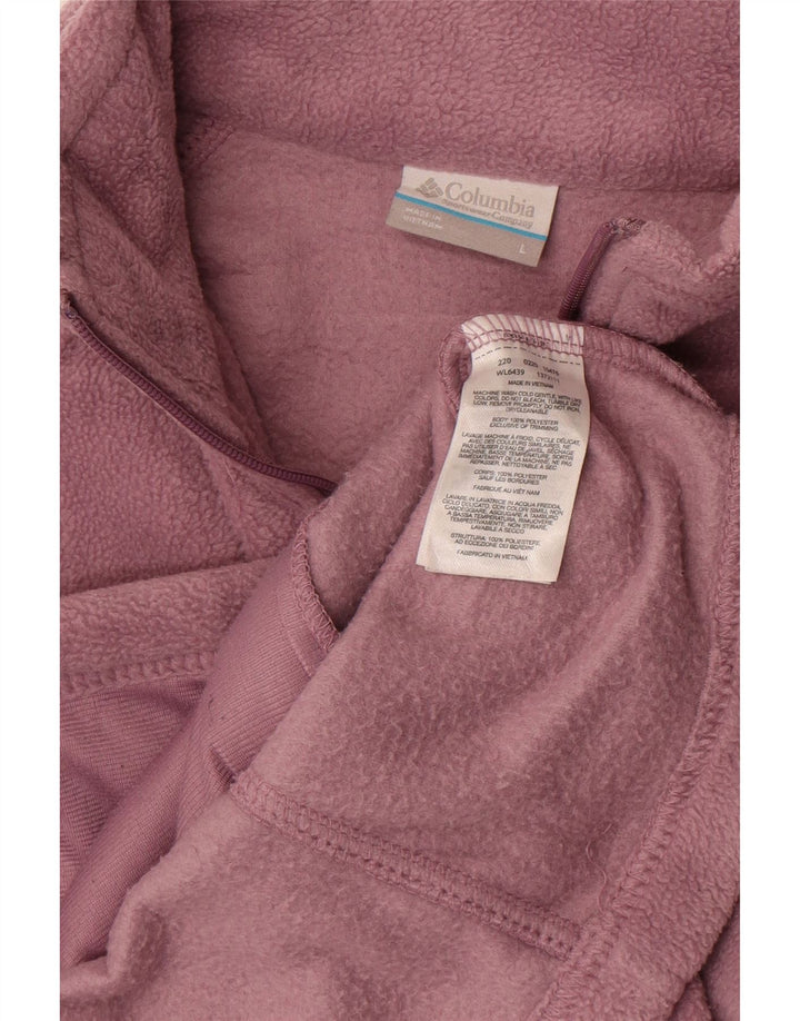 Columbia Womens Fleece Jacket UK 16 Large Purple Polyester