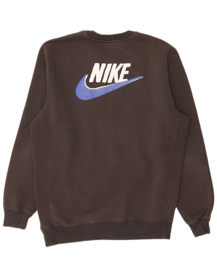 Nike Mens Graphic Sweatshirt Jumper Medium Grey Cotton