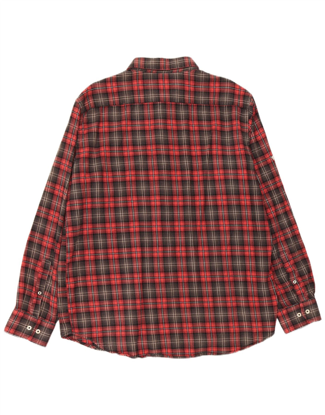 CARRERA Mens Regular Fit Flannel Shirt 2XL Red Check Cotton