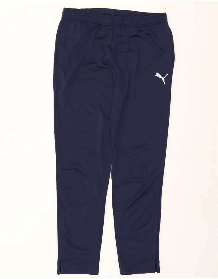 PUMA Mens Tracksuit Trousers XL  Navy Blue Polyester