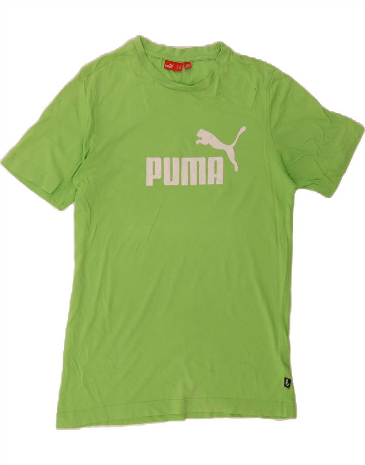 PUMA Mens Graphic T-Shirt Top Small Green Vintage Puma and Second-Hand Puma from Messina Hembry 