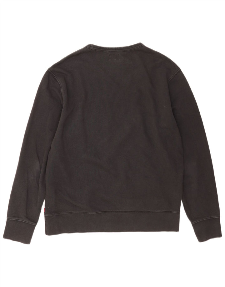 Levi's Mens Graphic Sweatshirt Jumper Medium Black Cotton