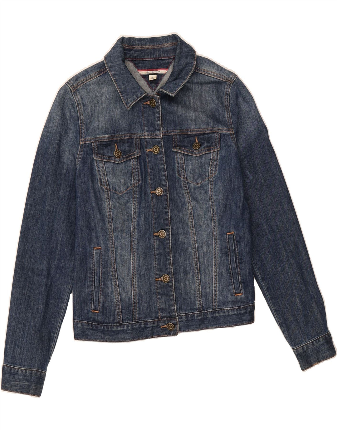 TOMMY HILFIGER Womens Denim Jacket UK 10 Small Blue Cotton Vintage Tommy Hilfiger and Second-Hand Tommy Hilfiger from Messina Hembry 