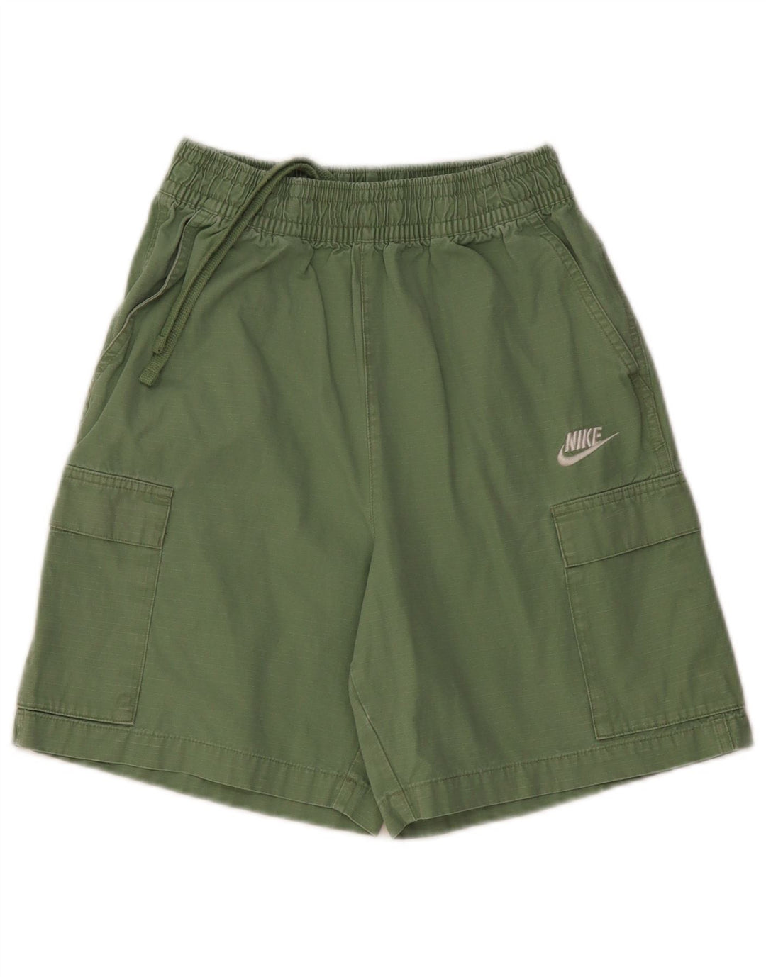 NIKE Womens Sport Shorts UK 6 XS Green Cotton