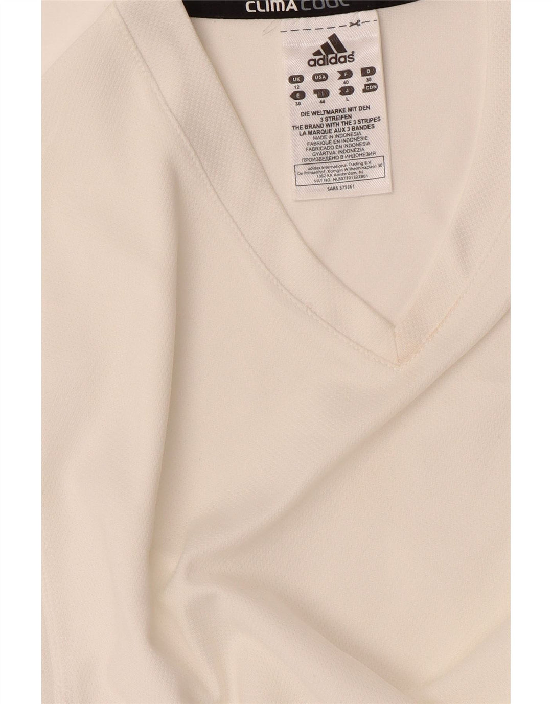 ADIDAS Womens Climacool T-Shirt Top UK 12 Medium  White Polyester
