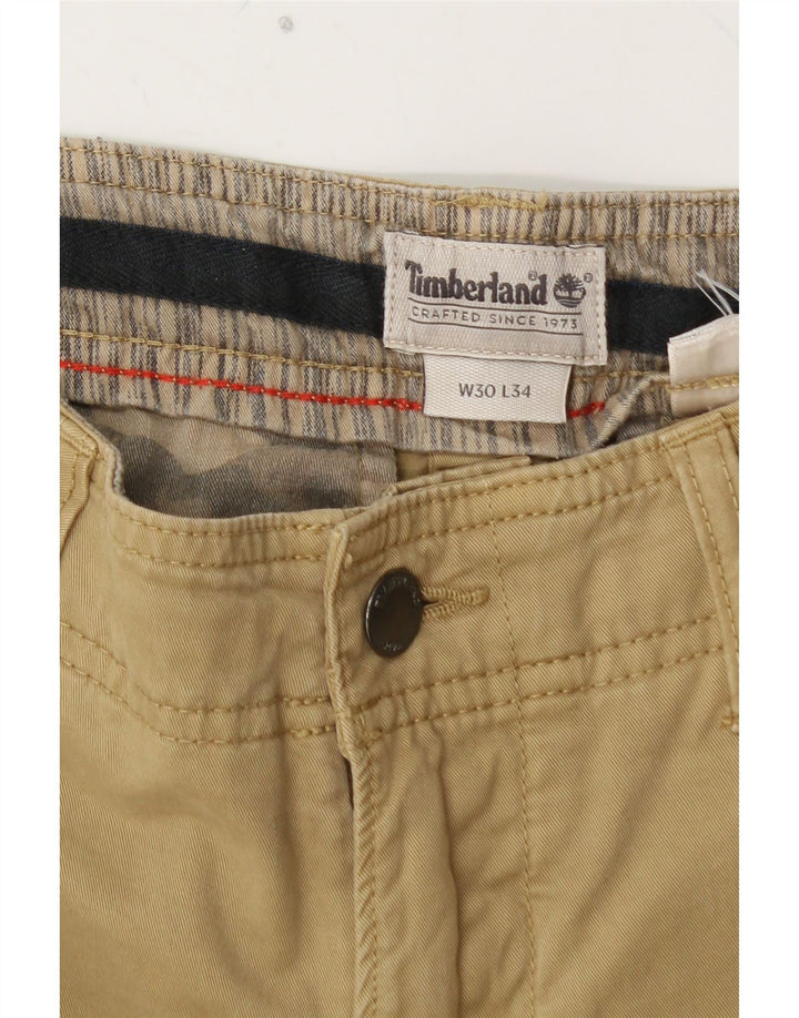 TIMBERLAND Mens Straight Cargo Trousers W30 L28 Beige