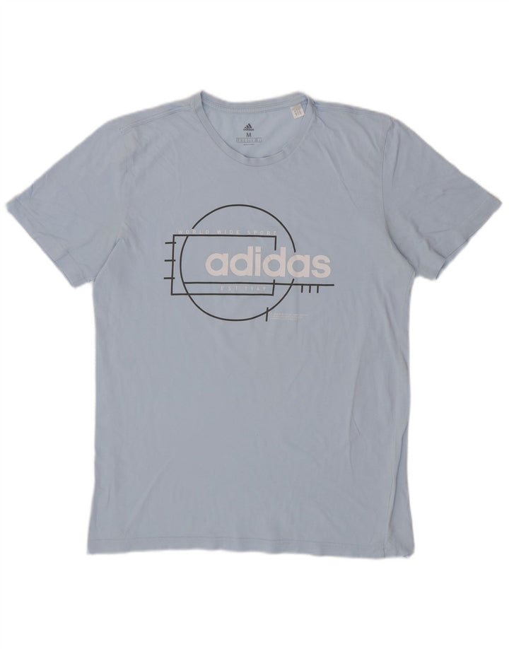 ADIDAS Mens Graphic T-Shirt Top Medium Blue
