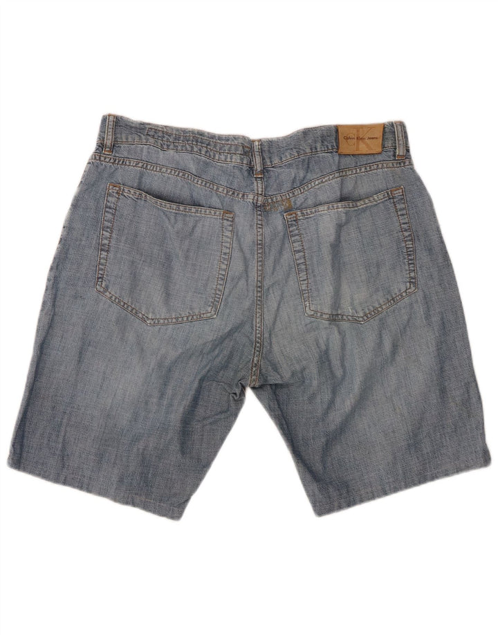 Calvin Klein Mens Denim Shorts W36 Large Blue Cotton