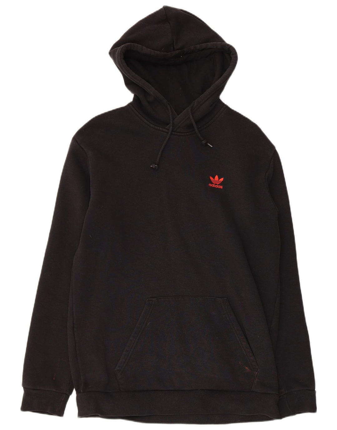ADIDAS Mens Hoodie Jumper Medium Black Cotton