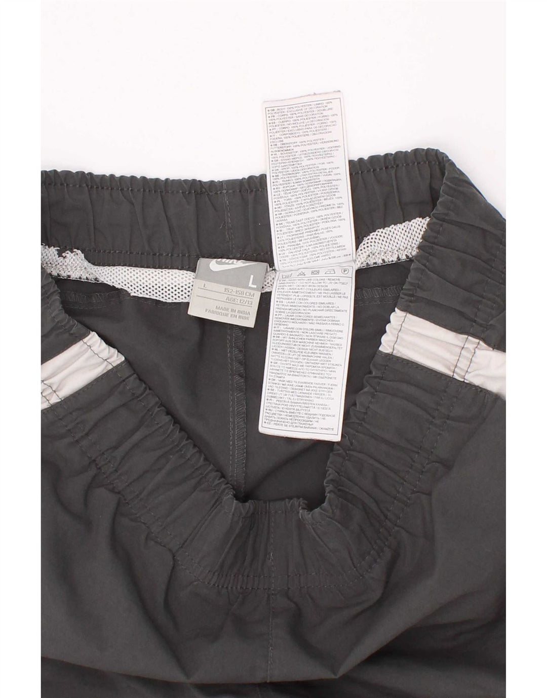 Nike Boys Sport Shorts 12-13 Years Large Grey Colourblock Polyester