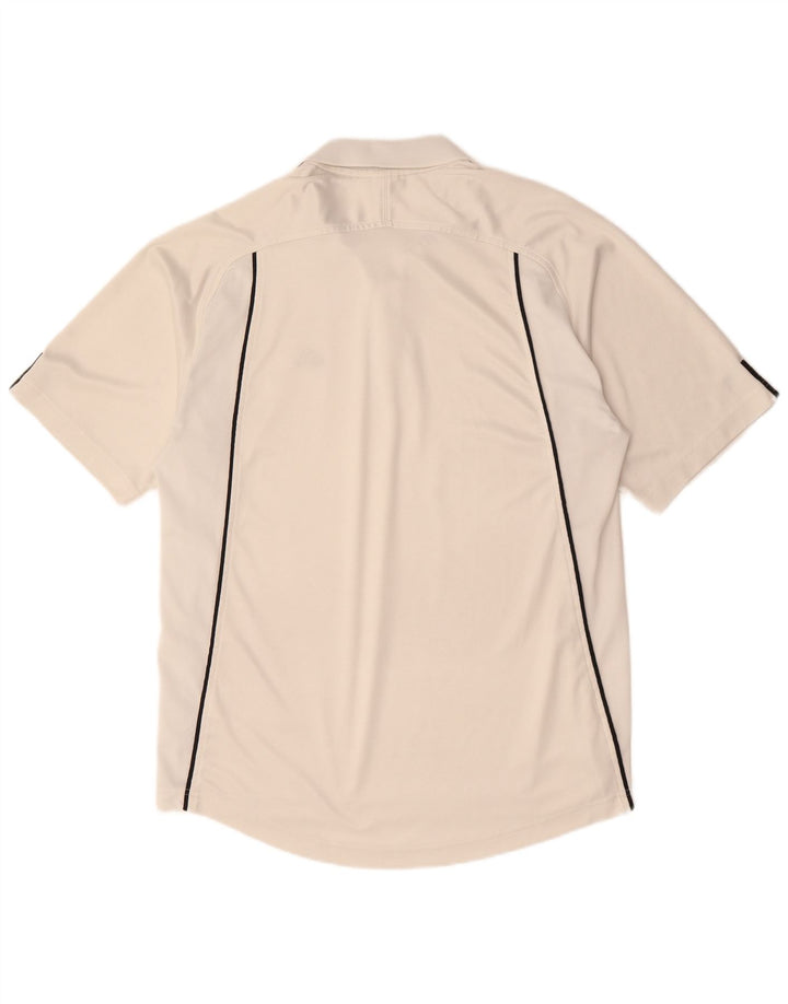 Adidas Mens Polo Shirt UK 42/44 Large White Polyester