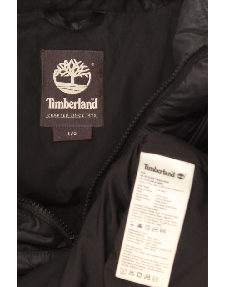 Timberland Mens Padded Jacket UK 40 Large Black Nylon
