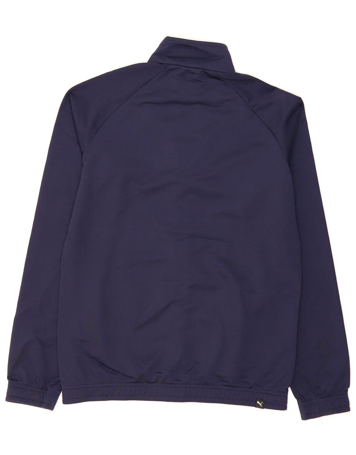 PUMA Boys Graphic Tracksuit Top Jacket 15-16 Years  Navy Blue Polyester Vintage Puma and Second-Hand Puma from Messina Hembry 