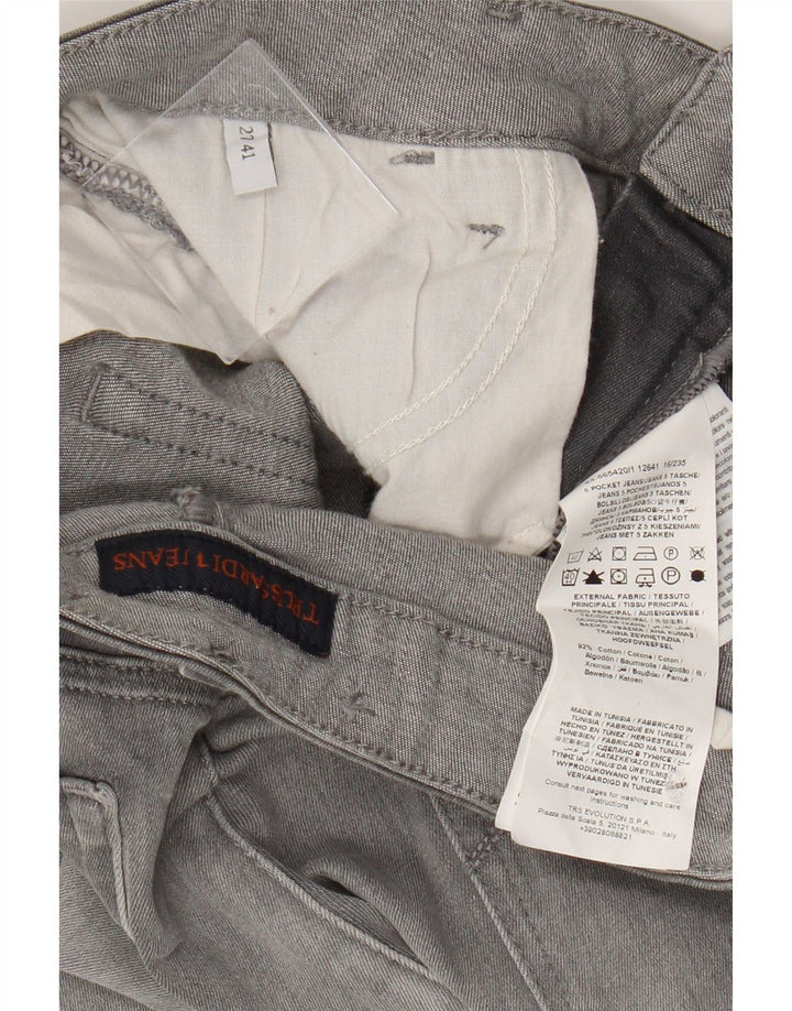 TRUSSARDI Womens Straight Jeans W27 L25  Grey Cotton