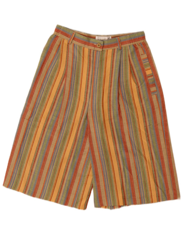 VINTAGE Womens Chino Shorts UK 10 Small W26  Multicoloured Striped