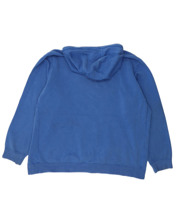 Adidas Mens Hoodie Jumper 2XL Blue Cotton