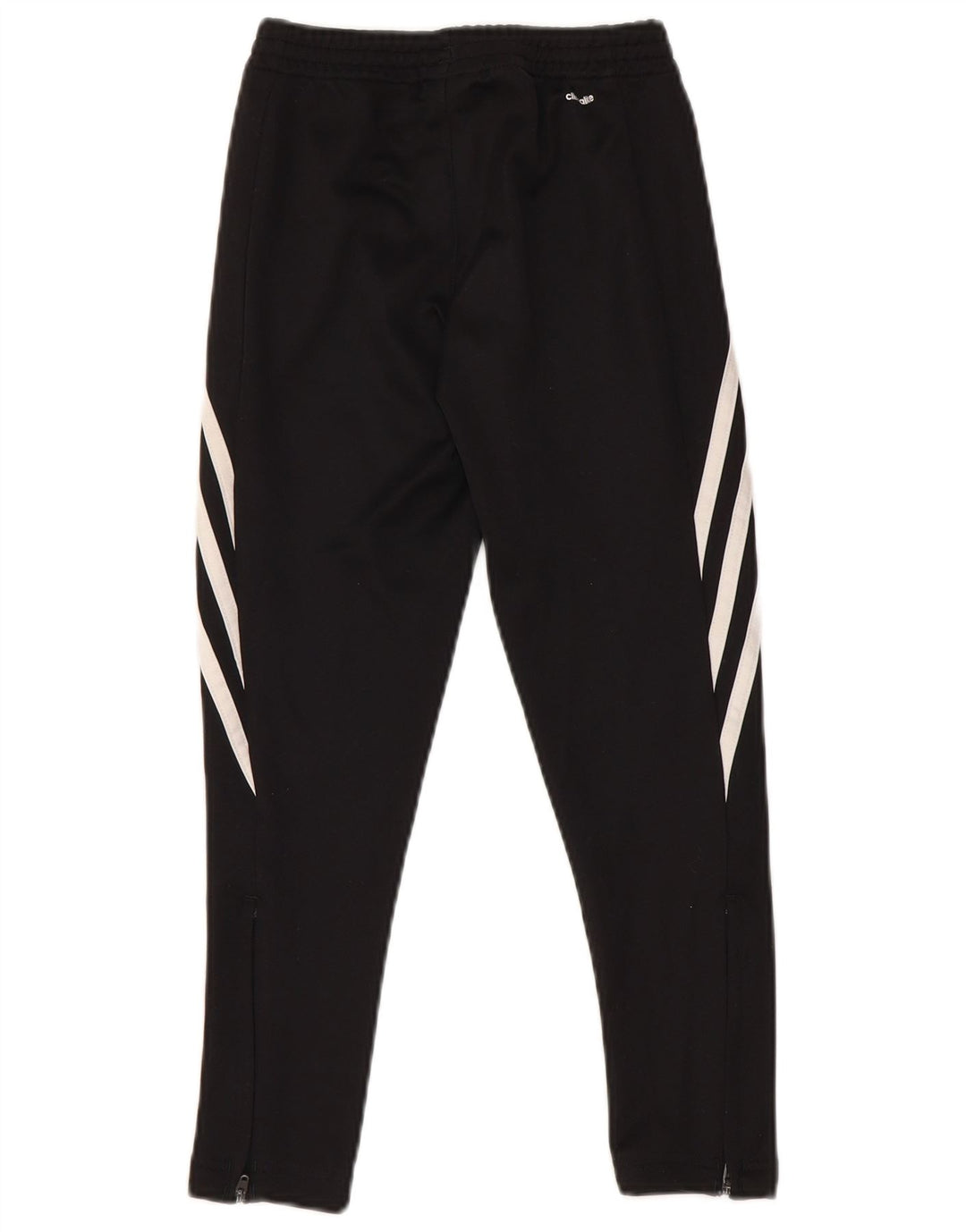 ADIDAS Boys Climalite Tracksuit Trousers 7-8 Years Small Black Polyester
