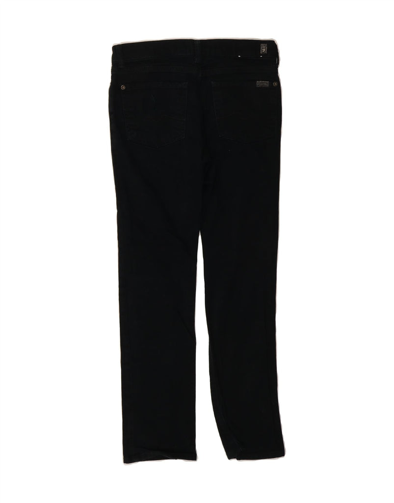 7 FOR ALL MANKIND Womens Slimmy Slim Jeans UK 10 Small W28 L26 Black Vintage 7 For All Mankind and Second-Hand 7 For All Mankind from Messina Hembry 