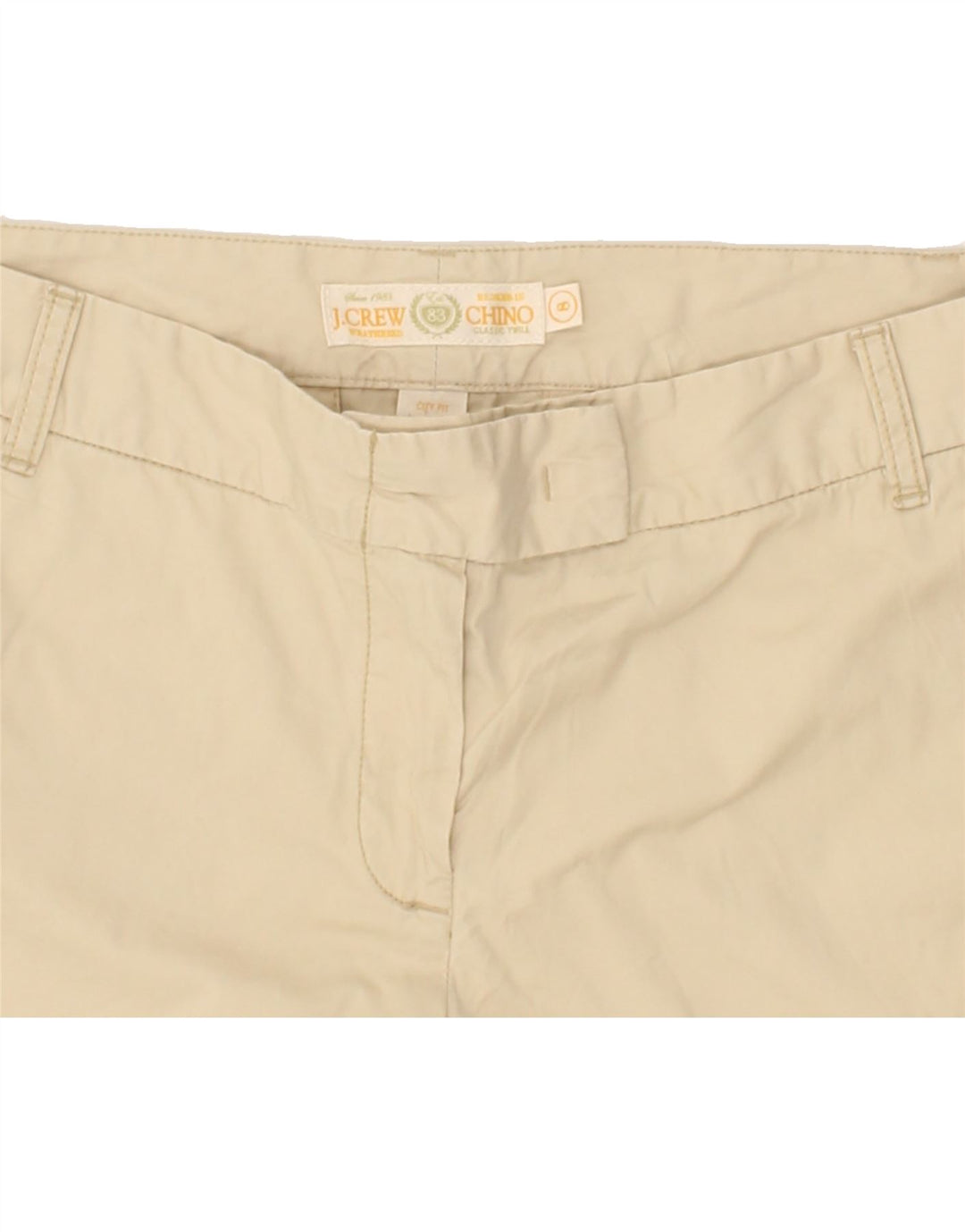 J. CREW Womens Chino Shorts US 8 Medium W34  Beige Cotton | Vintage J. Crew | Thrift | Second-Hand J. Crew | Used Clothing | Messina Hembry 