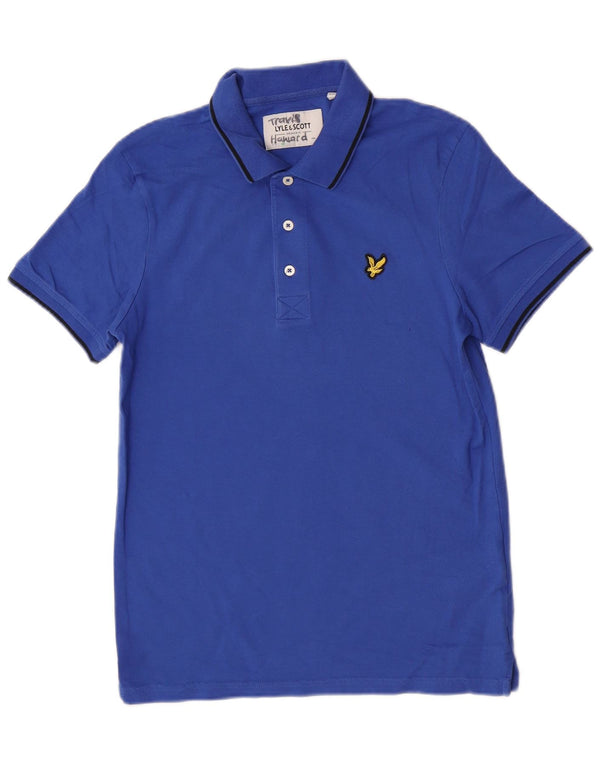 Lyle & Scott Mens Polo Shirt Small Blue Cotton