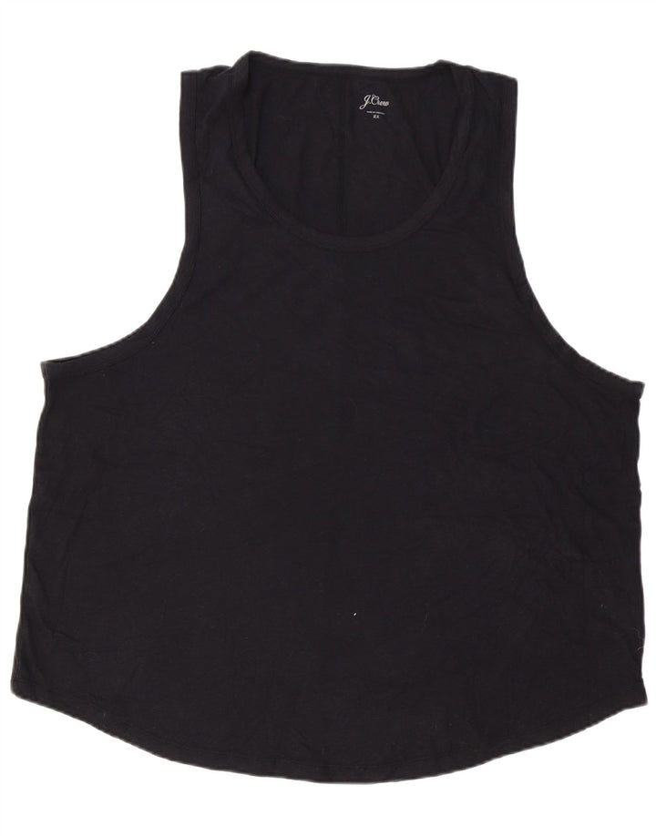 J. Crew Womens Vest Top UK 20 2XL Black Cotton