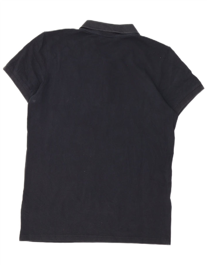 Adidas Mens Polo Shirt Medium Black Cotton